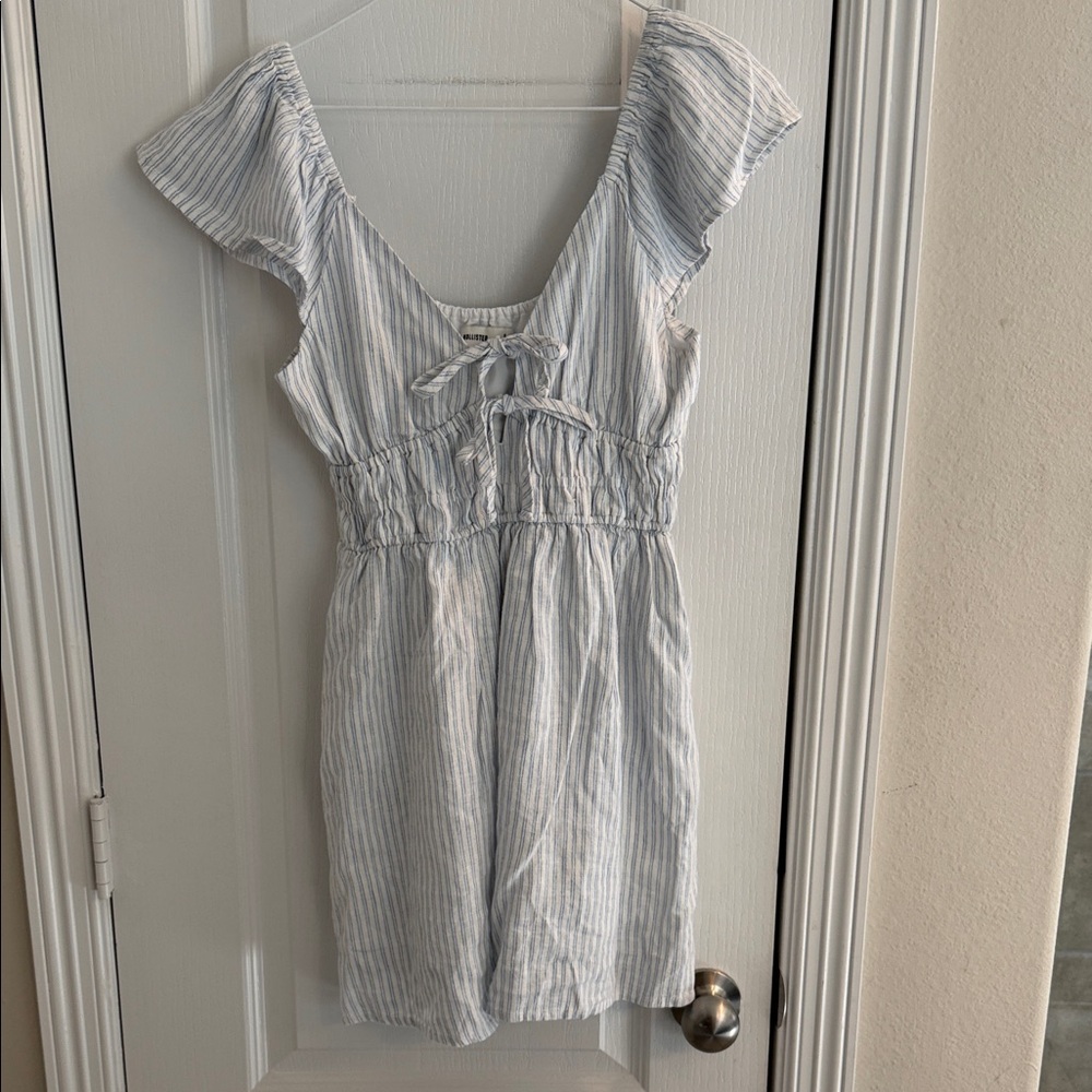 Hollister Kids Blue and White Striped Dress